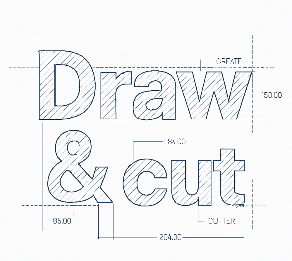 Draw & Cut Technical Drawing